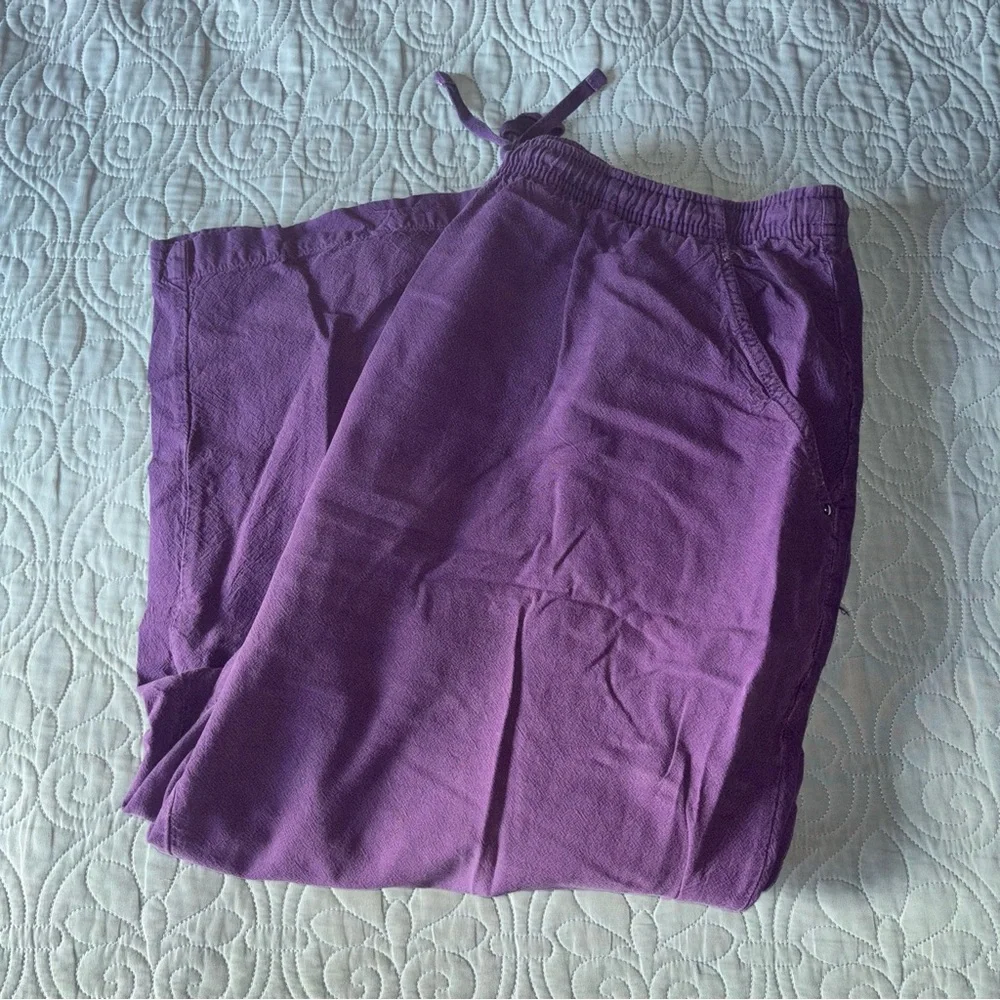 Erika Deep Purple Cotton Pants - Picture 6 of 6